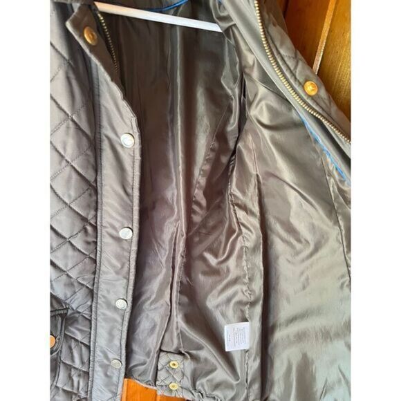 Charter Club Petite Quilted Jacket Gray Zip-Up Coat  Snap Buttons Size Petite S - Picture 8 of 8